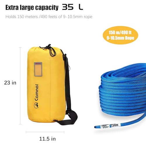 CAMNAL Large Capacity Arborist Throw Bag Waterproof Folding Shoulder Backpack with Tightness and Carry Straps Rock Climbing Gear Bag 490ft - Image 3