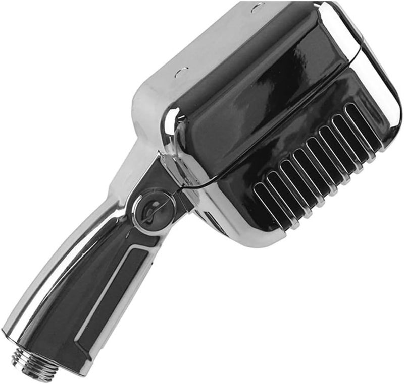 AKV Microphone Shower Head - Handheld Shower Head, 7.87inch Creative Vintage Microphone Shaped Showerhead Detachable Shower Head, Personalised High Pressure Shower Heads, Let's Sing our hearts out! - Image 4