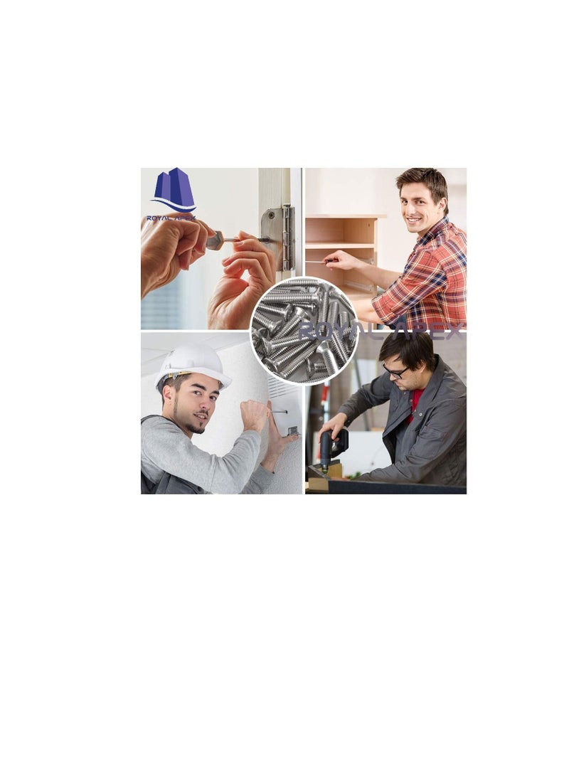 Machine Screw CSK Philip & Countersunk Head for DIY Electrical & Kitchen Furniture Pull Cabinet Door Handles Pack of 25 (M4 X 12 MM) - Image 2