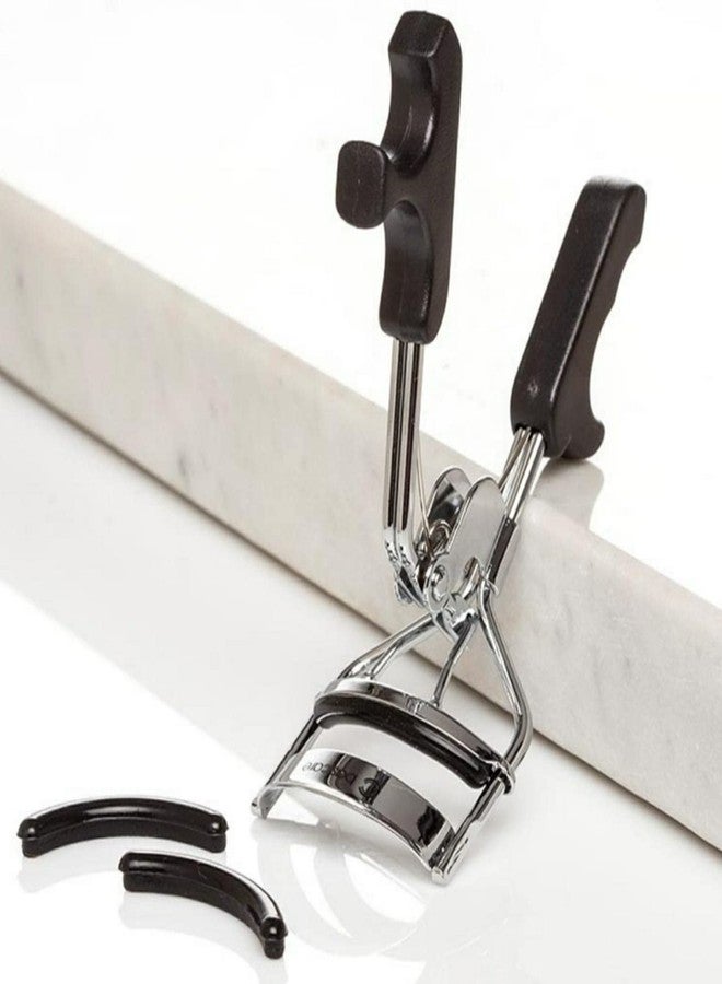 Basicare Professional Chrome Plated Eyelash Curler with Non-Slip Plastic Grip, Longlasting Lash Curls for All Eye Shapes, Lash Curler Includes 2 Additional Rubber Pad. Style 1121 - Image 2