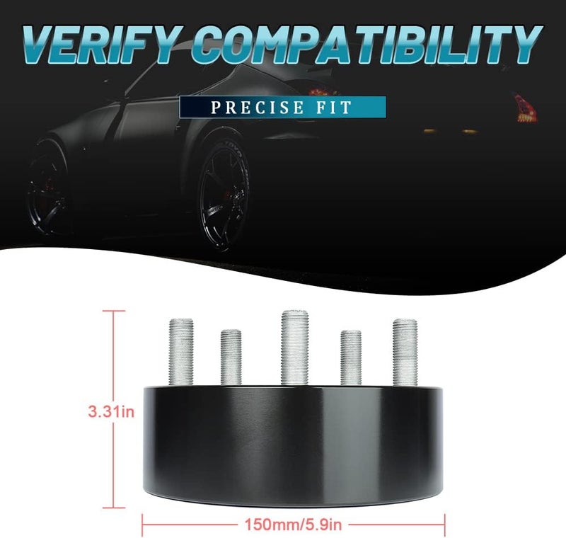 IRONTEK 5x114.3mm Wheel Spacer Adapter - 2in Thickness, 82.5mm Bore, 1/2" x 20 Studs - Image 4