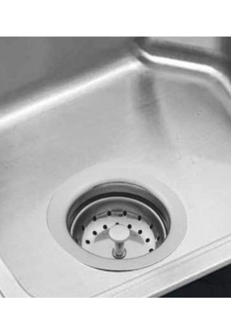 Y&D Sink Plug, Kitchen Strainer, Waste Plug Filter Net Strainers, Stainless, Steel Basket Drain Strainers for Home Bathroom, 78mm In Diameter  - Image 2