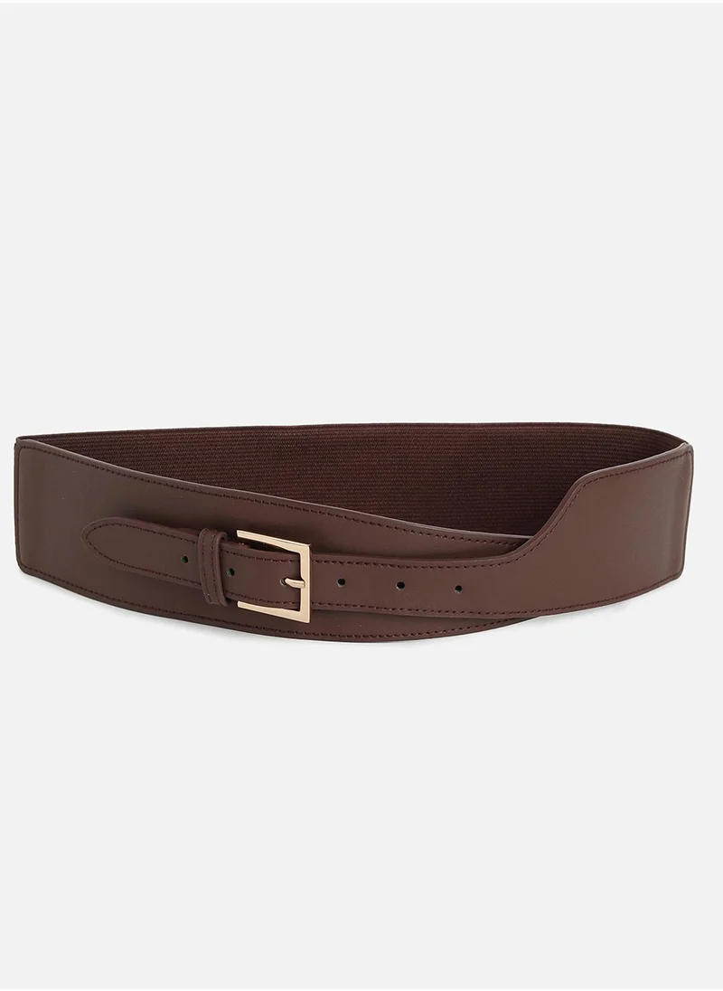Haute Sauce Brown Solid Waist Belt