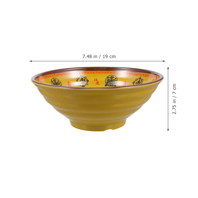 Melamine Ramen Bowl 7.5 Inch Japanese Style Salad Serving Bowl for Home Restaurant - Image 3