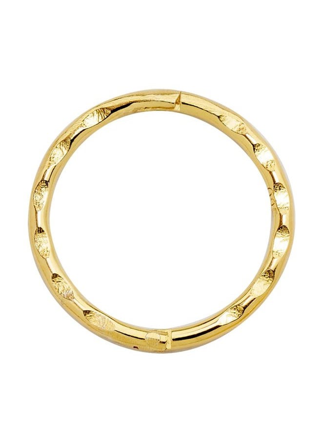 365 Sleepers - (10mm) 925 Solid Sterling Silver Australian Made Faceted Hinged Sleeper Earrings Nose Lip Septum Tragus Hoop Segment Ring Nickel Free Hypoallergenic - Image 1