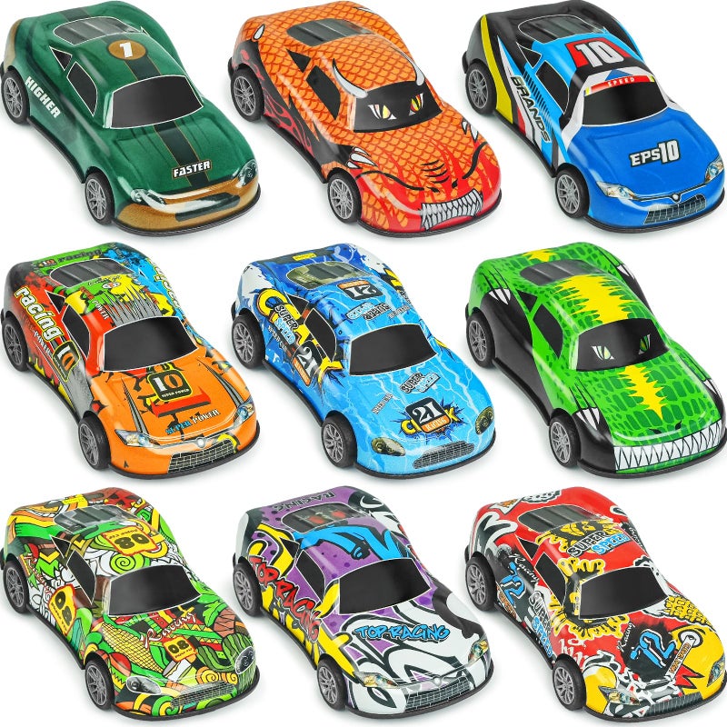 Beestech 42 Toy Cars Metal Race Cars Vehicles 9 Pack Pull Back Cars Toys for Boys Girls Toddlers Kids 234567 Years Old Party Favors Teacher Reward Prizes Boy Birthday Gifts - Image 2