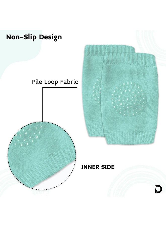 DaKos Baby Boy'S And Baby Girl'S Crawling Antislip Knee Pads (Light Green) 1 Pair - Image 4
