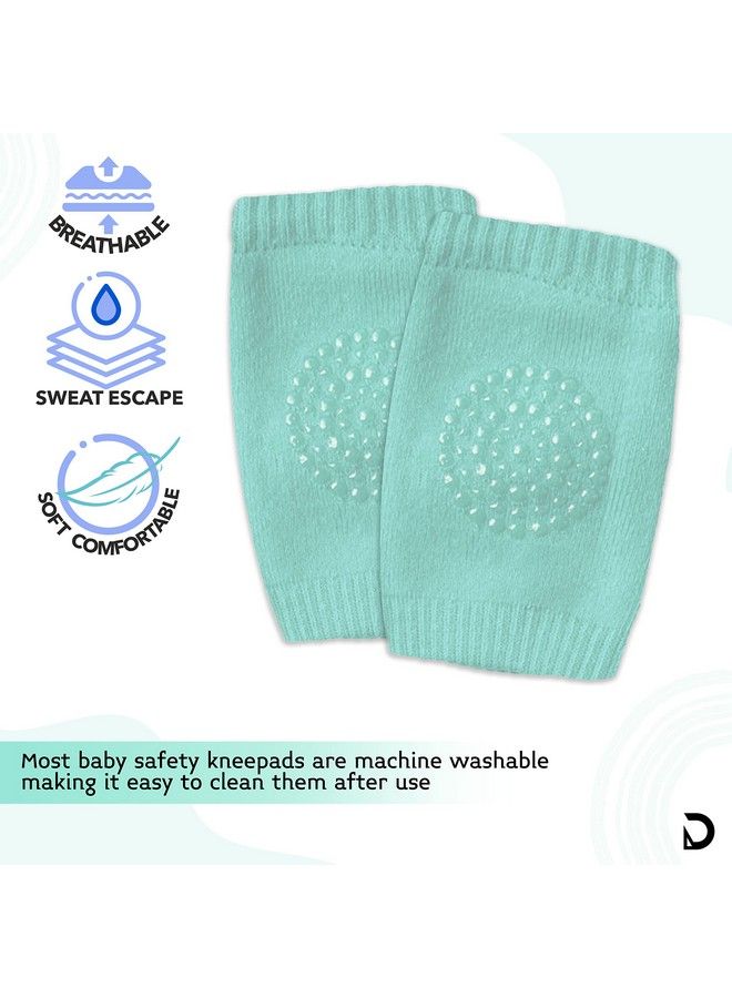DaKos Baby Boy'S And Baby Girl'S Crawling Antislip Knee Pads (Light Green) 1 Pair - Image 5