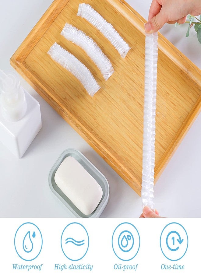 Pengxiaomei 300 Pcs Disposable Shower Caps, 20.5In Large Plastic Bath Caps for Hair Treatment, Spa, Home, Kitchen, Hotel, Travel - Image 5