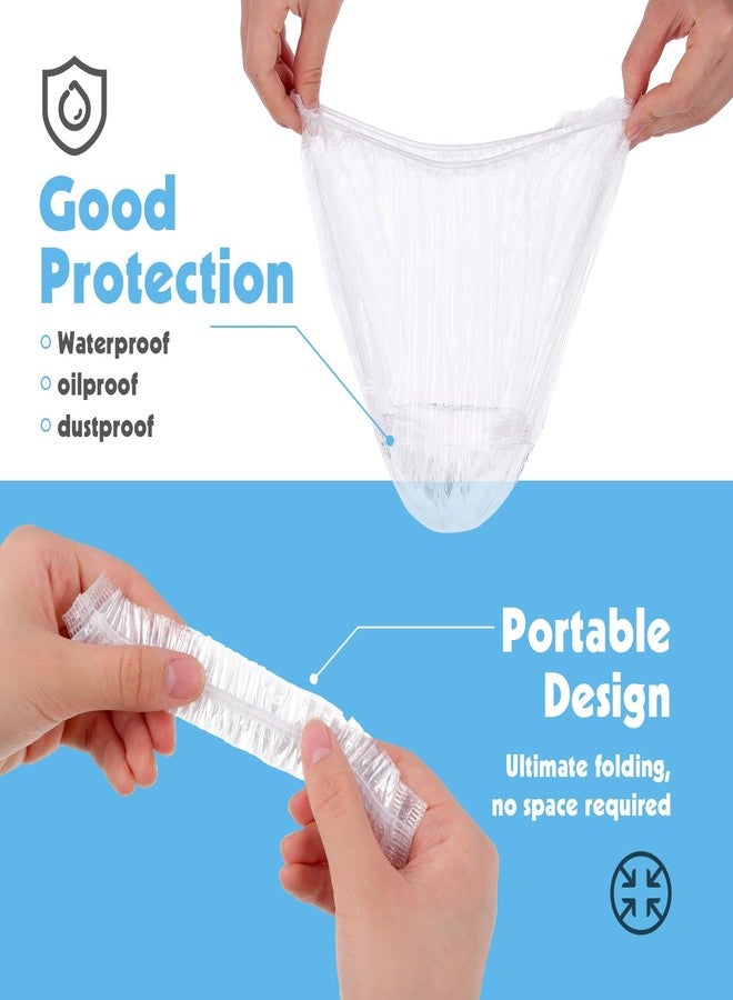 Pengxiaomei 300 Pcs Disposable Shower Caps, 20.5In Large Plastic Bath Caps for Hair Treatment, Spa, Home, Kitchen, Hotel, Travel - Image 4