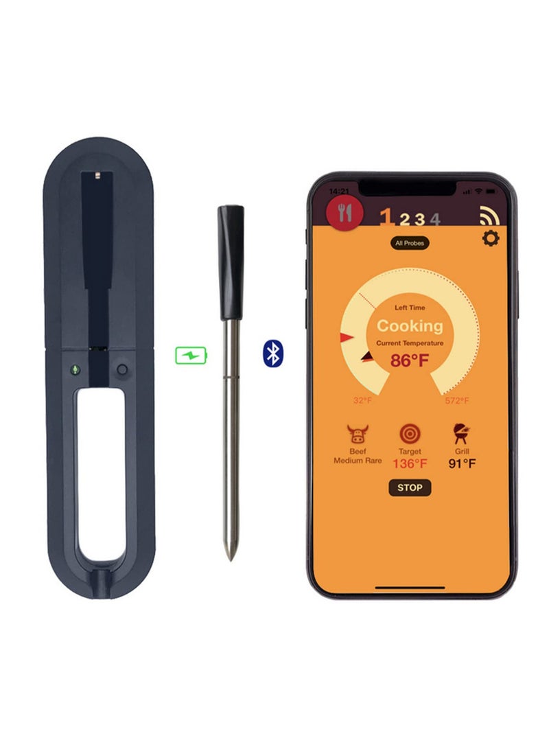Smart Meat Thermometer Bluetooth Wireless Digital Kitchen Food Cooking Thermometer for Oven Grill Smoker BBQ with Bluetooth Connect Waterproof IPX7 Gift for Grill Master - Image 3