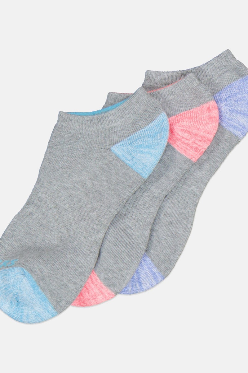 SKECHERS Kids Girl 6 Pairs Brand Logo Socks, Grey  - Image 2