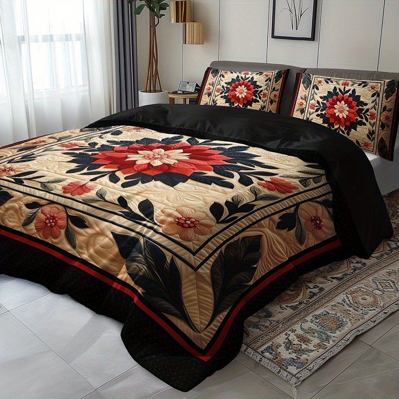 2/3pcs Exquisite Peony Floral Print Duvet Cover Set, 1 Duvet Cover + 1/2 Pillowcases (Pillow Inserts Not Included), All-Season Home and Dormitory High-Definition Printed Bed Sheet Set - Image 4