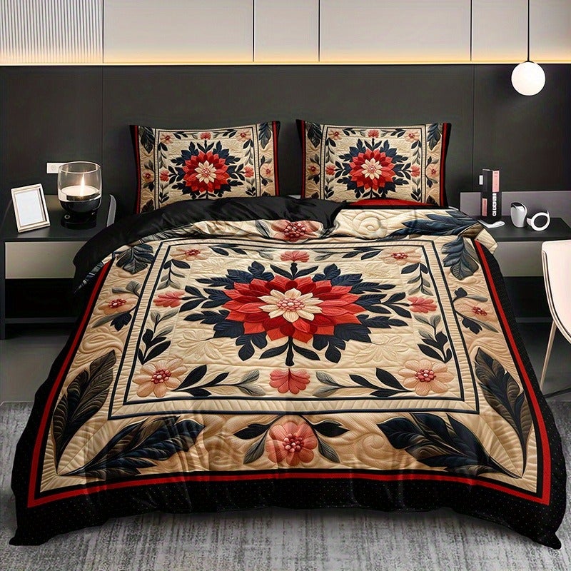 2/3pcs Exquisite Peony Floral Print Duvet Cover Set, 1 Duvet Cover + 1/2 Pillowcases (Pillow Inserts Not Included), All-Season Home and Dormitory High-Definition Printed Bed Sheet Set - Image 5
