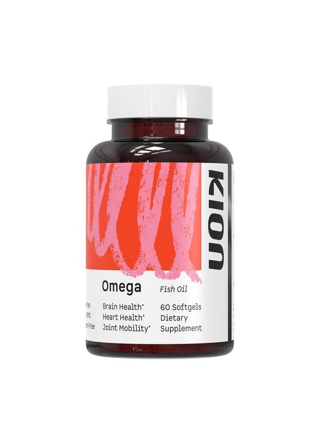 Kion Omega - Omega 3 Fatty Acid Supplements - DHA Supplements - Mini Fish Oil Softgels - Omega 3 DHA EPA Fish Oil Pills - Fish Oil 1,000 mg - 30 Servings - Image 1