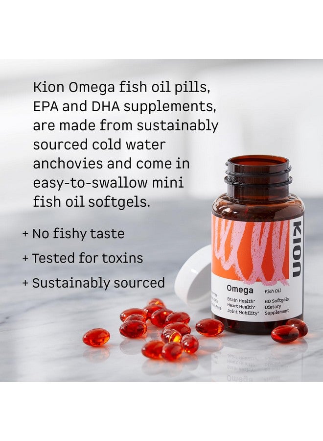 Kion Omega - Omega 3 Fatty Acid Supplements - DHA Supplements - Mini Fish Oil Softgels - Omega 3 DHA EPA Fish Oil Pills - Fish Oil 1,000 mg - 30 Servings - Image 2
