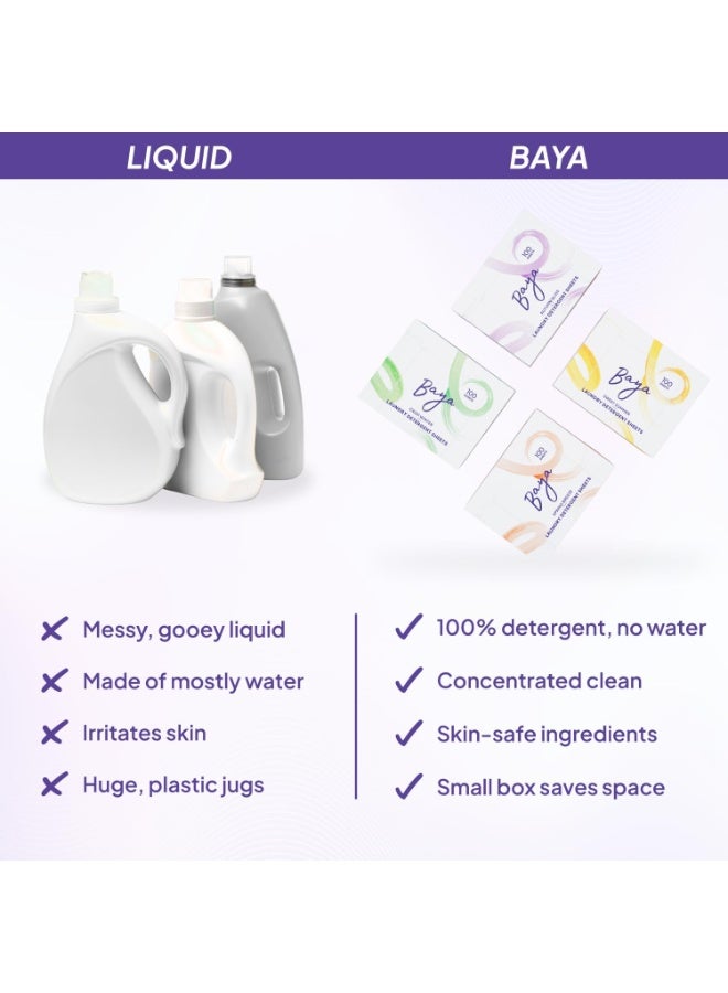 Baya Spring Breeze Laundry Detergent Sheets 100 Sheets - Image 2