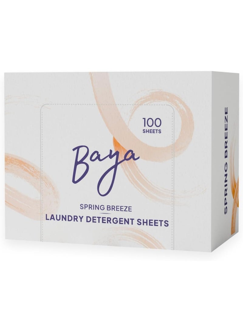 Baya Spring Breeze Laundry Detergent Sheets 100 Sheets - Image 1