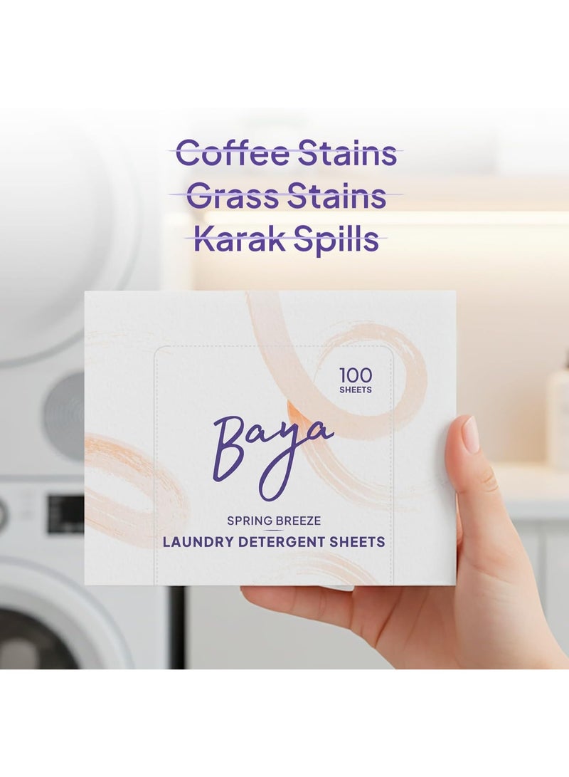 Baya Spring Breeze Laundry Detergent Sheets 100 Sheets - Image 4