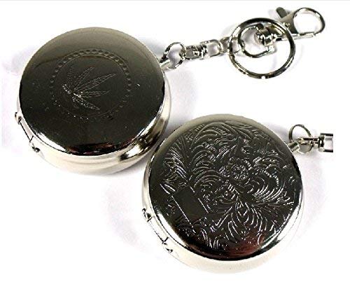 SmartDealsPro Stainless Steel Portable Pocket Circular Ashtray Key Chain with Cigarette Snuffer - Image 4