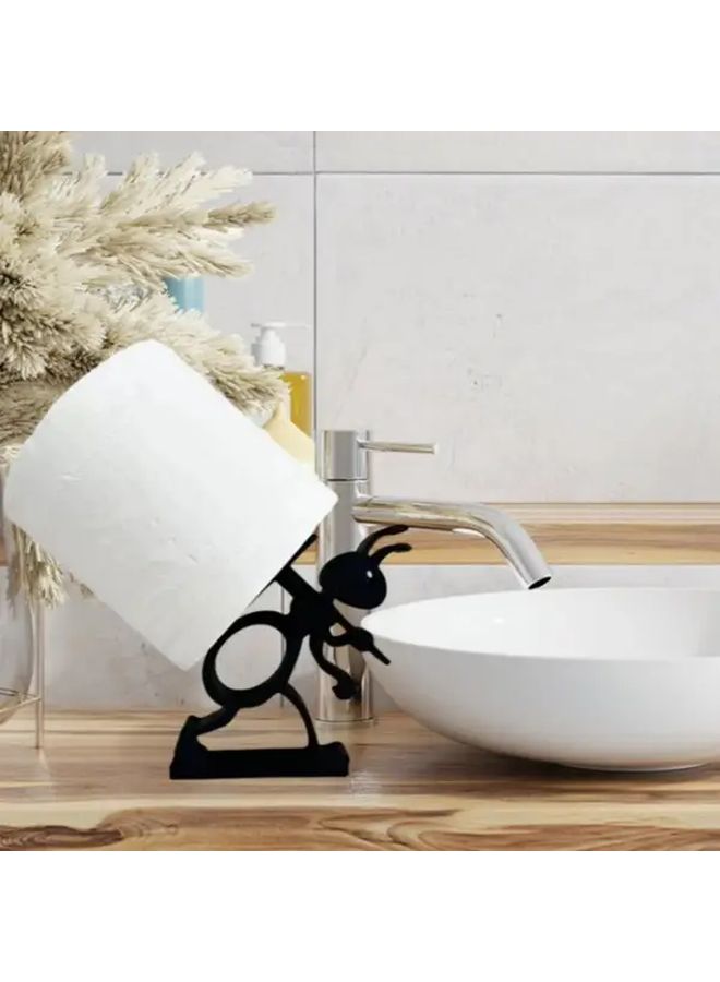 2pcs Ant Shaped Toilet Paper Holders Self Adhesive Plastic For Bathroom Office Decor - Image 4