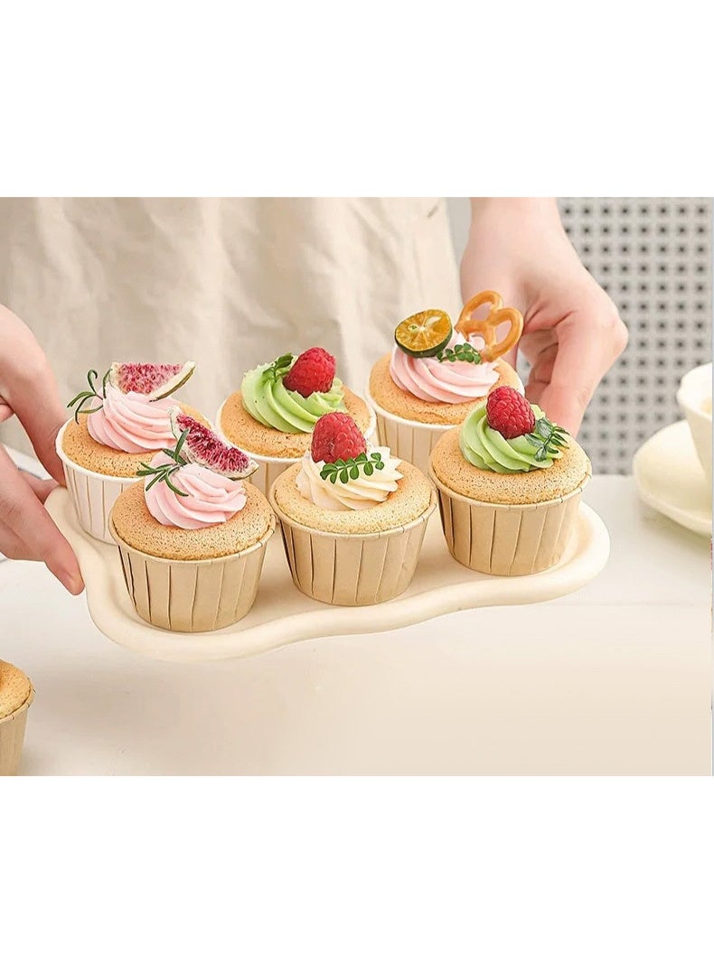 كاكابو 50 كوب كب كيك بني قياسي الحجم، أكواب خبز مقاومة للدهون، أكواب خبز مافن، ورق ثقيل مقاوم للدهون، مناسب لحفلات الزفاف وأعياد الميلاد والحفلات والهدايا. - Image 5