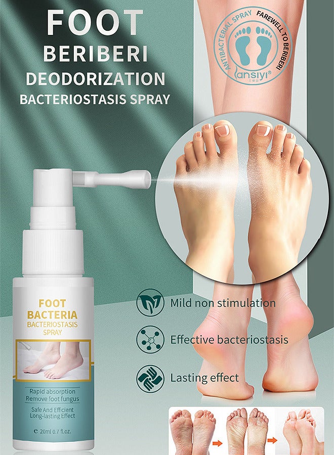 lansiyi Foot Bacteria Bacteriostasis Spray, Shoe Deodorizer Foot Spray Odor Smell Eliminator Freshener For Athlete Sweat Feet Skin Repair, Natural Ingredients Soothe And Feet Itchy Care Spray - Image 2