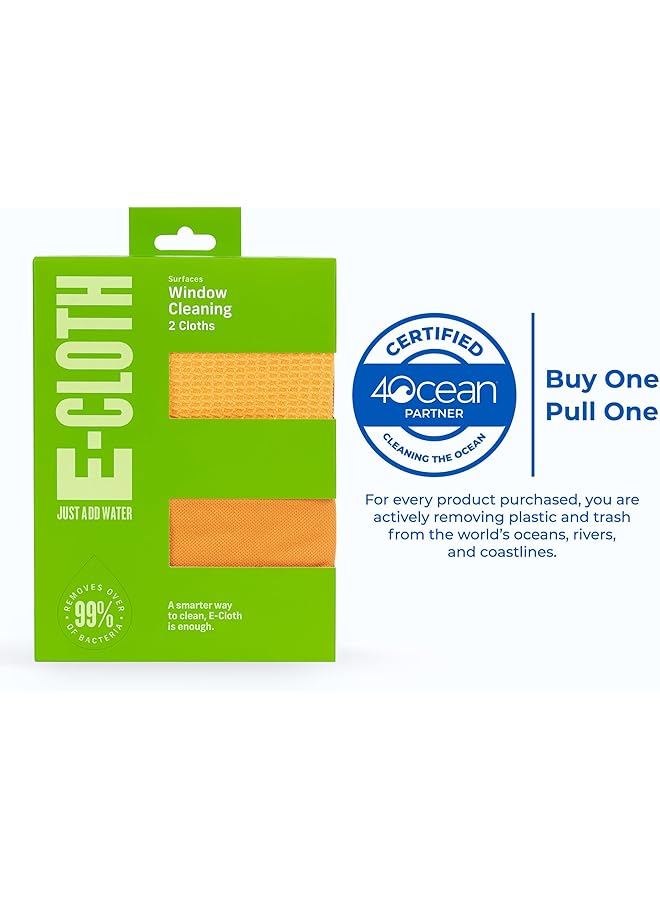 erorex Window Tangerine 2 Pc Microfiber Cleaning Cloths Cloth 15.5In X 15.5In Glass And Polishing Cloth 16In X 20In 2 - Image 3