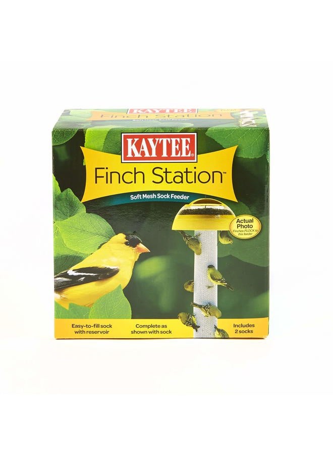 Kaytee Finch Feeder,Yellow,2 Socks - Image 1