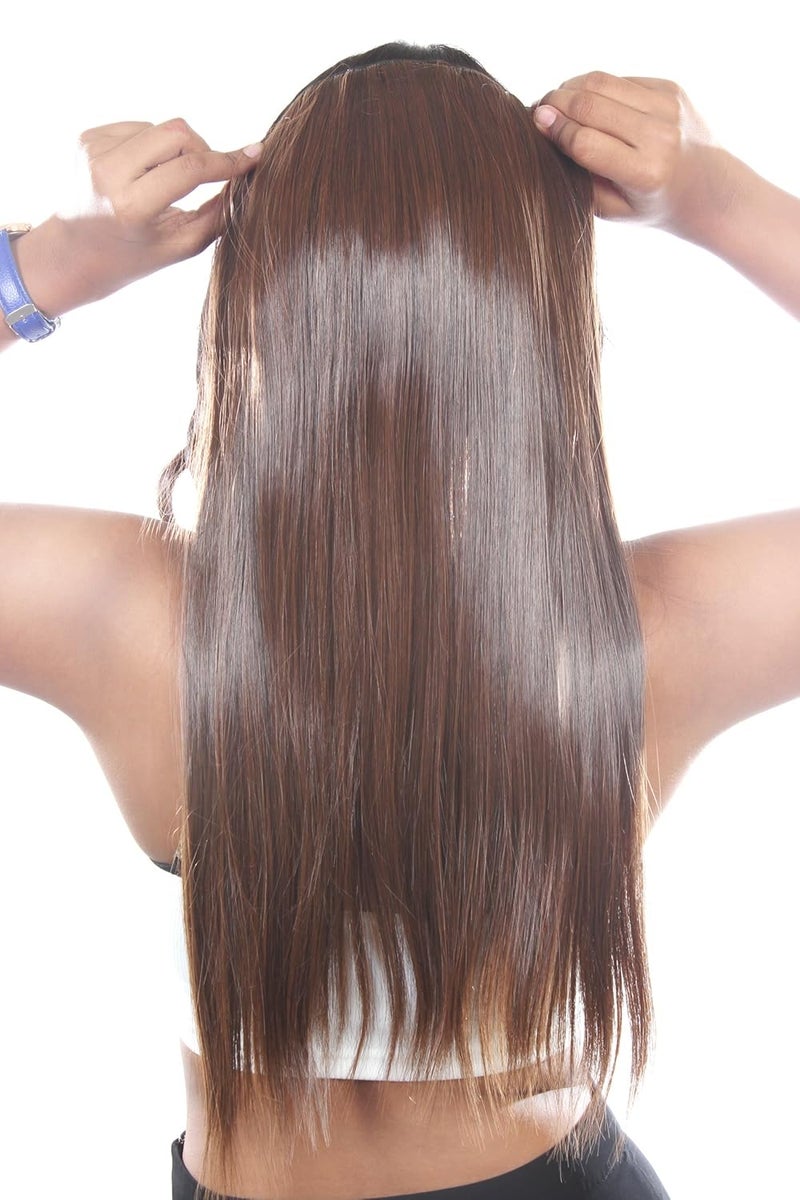 Ritzkart 22 Inch Women Half Synthetic Hair Extension black - Image 3