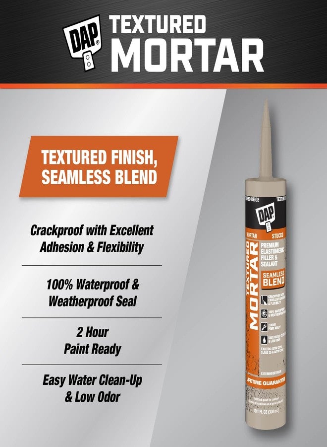 DAP Textured Mortar Premium Elastomeric Latex Filler & Sealant, Beige, 10.1 Oz (7079810081) - Image 2