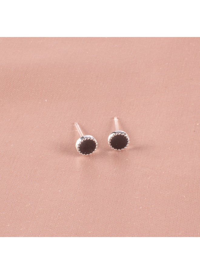 Generic Small Earring for Baby - Black Circle 