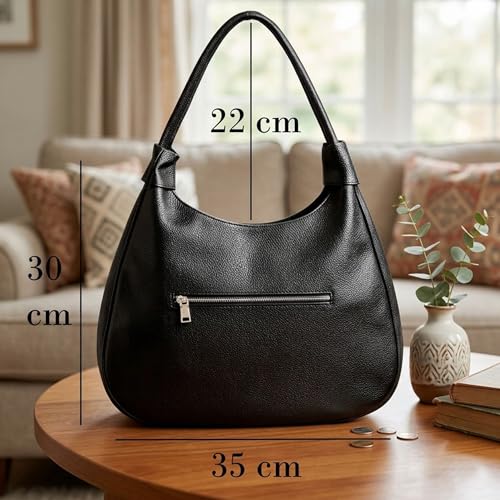 SIBY Hobo Underarm Shoulder Bags for Women's (Black) - Image 5