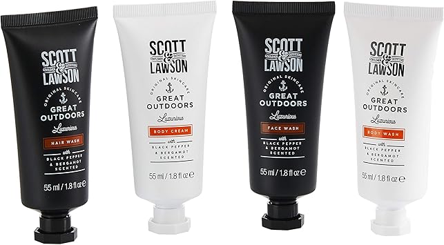 Paladone Scott and Lawson Adventure Travel Grooming Skincare Wash and Cream Set - Image 1