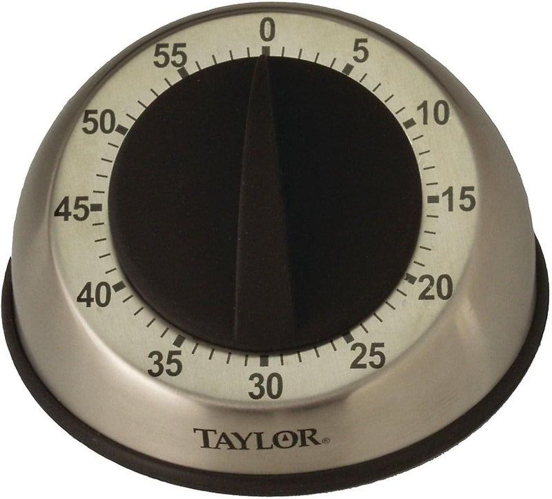Taylor Taylor RA14276 Mechanical Stainless Steel Timer for School Learning Projects and Kitchen Tasks One Size Multicolor 