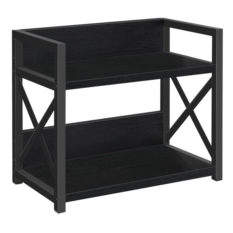 YINMIT Countertop Shelf Organizer,Coffee Bar Accessories,Spice Rack,Coffee Counter Shelf,2 Tier Coffee Organizer Station for Mugs,Cups,Cream,Syrup (Black, Small) - Image 1