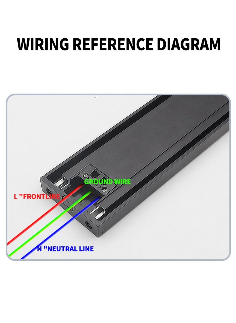 Beirui - 60cm Long with 4 universal Power Points, 1 usb Power Socket, Removable Safety Power Socket, Portable Power Rail, Surface Mount Rail Socket with Terminal Blocks for Kitchens, Bathrooms and Offices. - Image 1