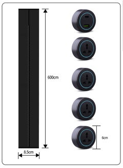 60cm Long with 4 universal Power Points, 1 usb Power Socket, Removable Safety Power Socket, Portable Power Rail, Surface Mount Rail Socket with Terminal Blocks for Kitchens, Bathrooms and Offices. - pzsku/Z7488ED5870ED80757765Z/45/_/1740225539/35dc731a-27a6-4fef-a9d8-a013e1a45dfd