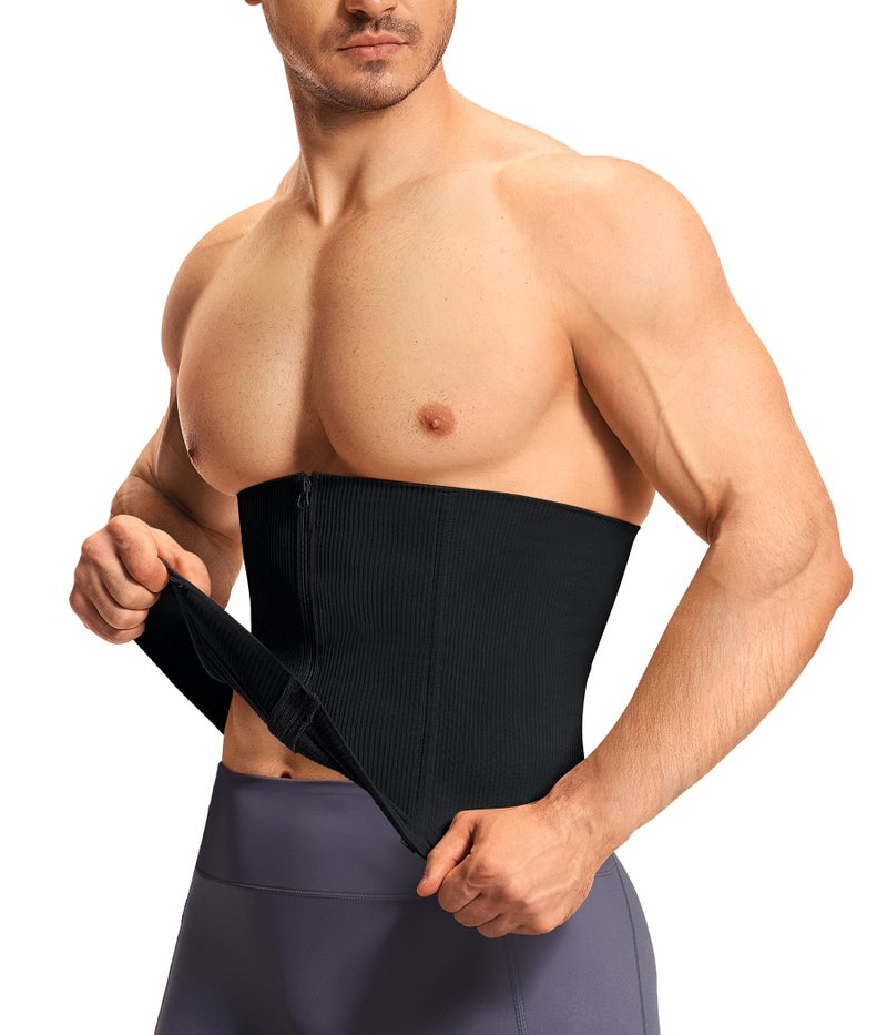 TAILONG Waist Trainer for Men Shapewear Tummy Control Body Shaper Slimming Girdle Fajas para Hombres Corset with Zipper Black - Image 1