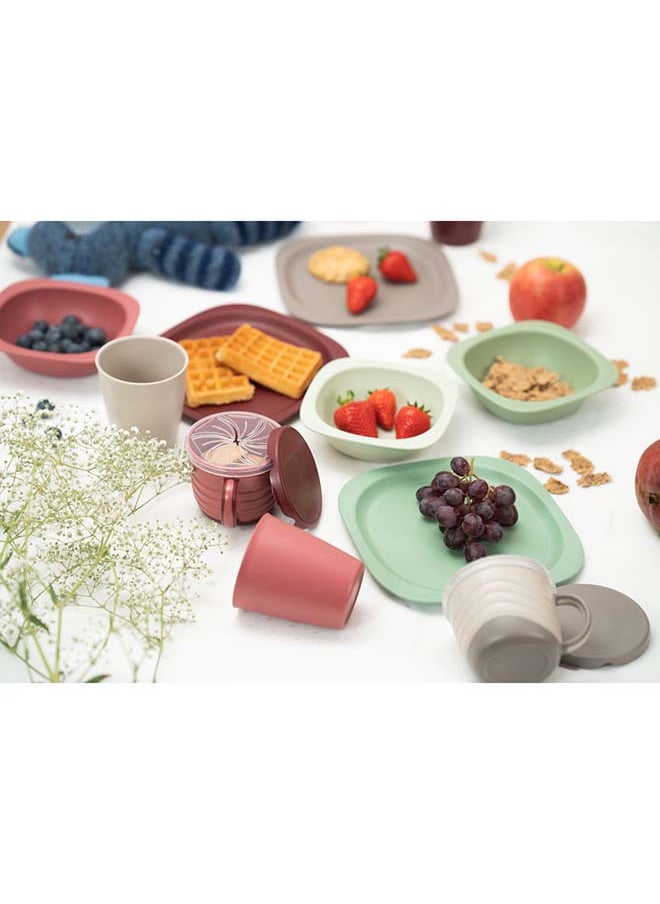 nip Toddler Feeding Bowl, Stackable, Extra-Light And Ergonomic, Break-Proof, Microwave And Dishwasher Friendly, Bio-Based Plastic, Grey 2 Pcs  - Image 4