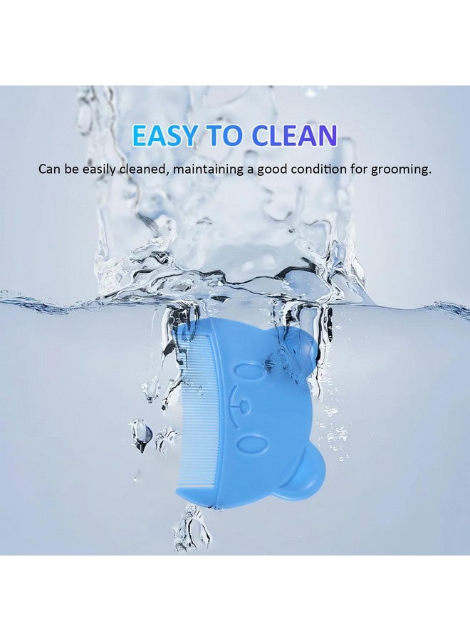 Toyvian 2Pcs Baby Hair Combs: Plastic Cute Cradle Cap Comb for Babies - Gentle Touch - Easy to Hold- Bear Shaped Bath Brush for Newborn Baby Cradle Cap Dandruff (Random Color） - Image 4