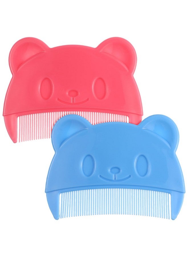 Toyvian 2Pcs Baby Hair Combs: Plastic Cute Cradle Cap Comb for Babies - Gentle Touch - Easy to Hold- Bear Shaped Bath Brush for Newborn Baby Cradle Cap Dandruff (Random Color） - Image 1
