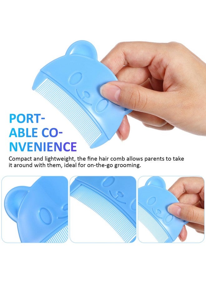 Toyvian 2Pcs Baby Hair Combs: Plastic Cute Cradle Cap Comb for Babies - Gentle Touch - Easy to Hold- Bear Shaped Bath Brush for Newborn Baby Cradle Cap Dandruff (Random Color） - Image 5