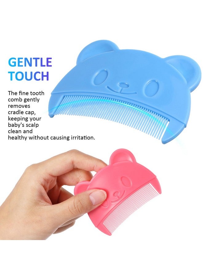 Toyvian 2Pcs Baby Hair Combs: Plastic Cute Cradle Cap Comb for Babies - Gentle Touch - Easy to Hold- Bear Shaped Bath Brush for Newborn Baby Cradle Cap Dandruff (Random Color） - Image 2