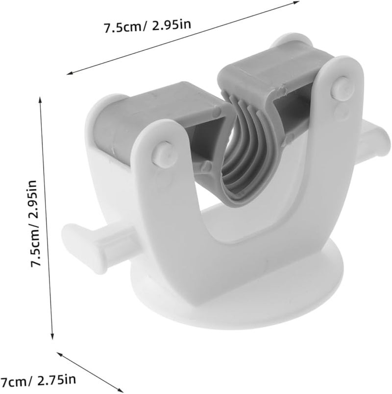 VICASKY حزمة مزدوجة من حامل الحائط اللاصق للتنظيف والمكانس، لتخزين المطبخ والحمام - Image 3
