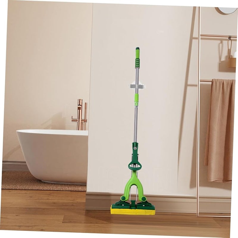 VICASKY حزمة مزدوجة من حامل الحائط اللاصق للتنظيف والمكانس، لتخزين المطبخ والحمام - Image 5