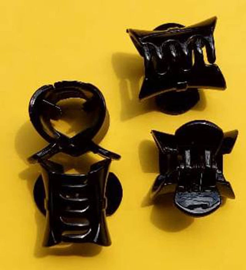 Generic Plastic Hair Claw Clips for Girl and Baby Black Pack of 4  - Image 2
