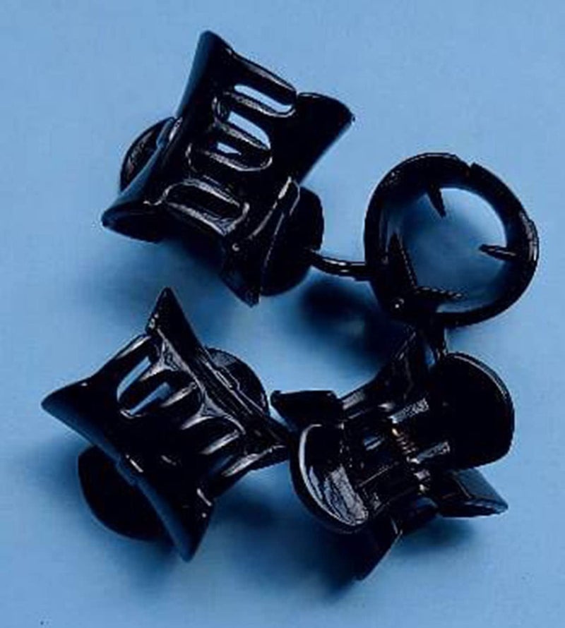 Generic Plastic Hair Claw Clips for Girl and Baby Black Pack of 4  - Image 3