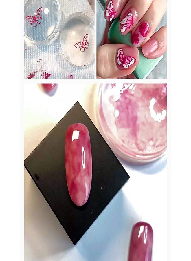 Lily Brown Nail Art Stamper Clear Silicone Stamping Jelly With Scraper Transparent Visible Body No Different For DIY Nail Decor Nail Stamping Tool With Scraper - Image 3
