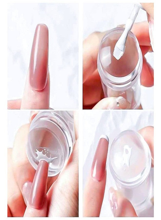 Lily Brown Nail Art Stamper Clear Silicone Stamping Jelly With Scraper Transparent Visible Body No Different For DIY Nail Decor Nail Stamping Tool With Scraper - Image 5